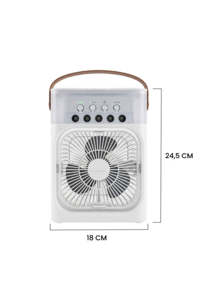 MiniHome F170 3'ü 1 Arada Nemlendirici, Gece Lambası ve Soğuk Buharlı Masa Tipi Fan - Görsel 2