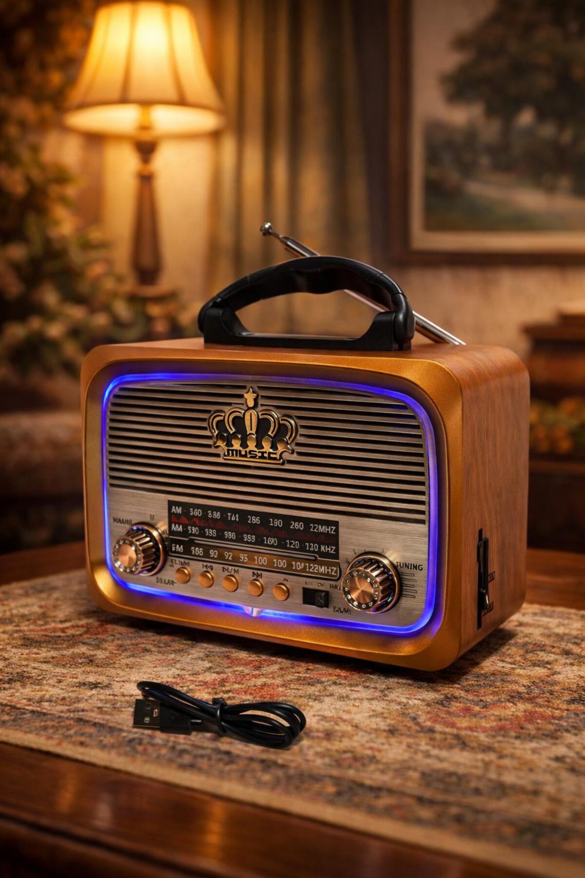 BLOMSTER Everton RT-849 Nostalji Solar Güneş Enerjili Ledli Bluetooth/USB/Sd kart/ Radyo müzik çalar