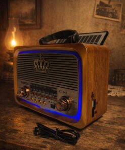 Alternative view of BLOMSTER Everton RT-849 Nostalji Solar Güneş Enerjili Ledli Bluetooth/USB/Sd kart/ Radyo müzik çalar