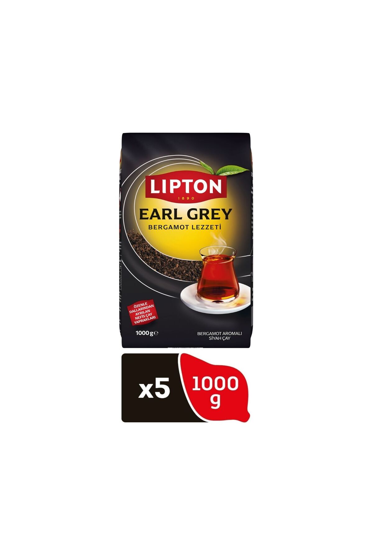 Lipton Earl Grey Dökme Çay 1000 gr Beşli Set
