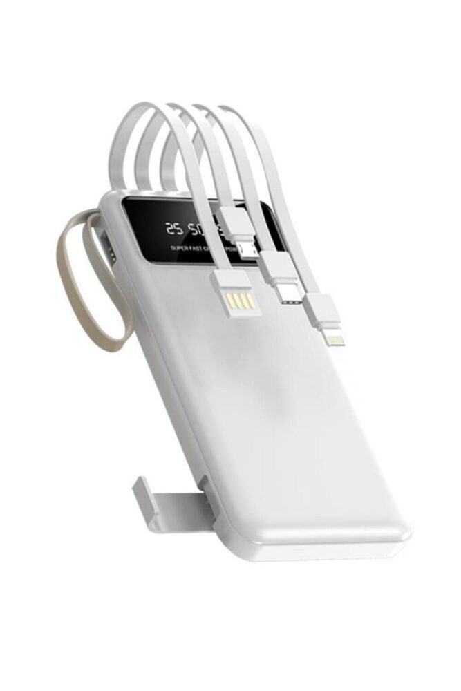 Torima Powerbank Dijital Göstergeli Kablolu 4 Çıkışlı 10.000 Mah Taşınabilir Şarj Aleti TRM1011 Siyah - Görsel 3