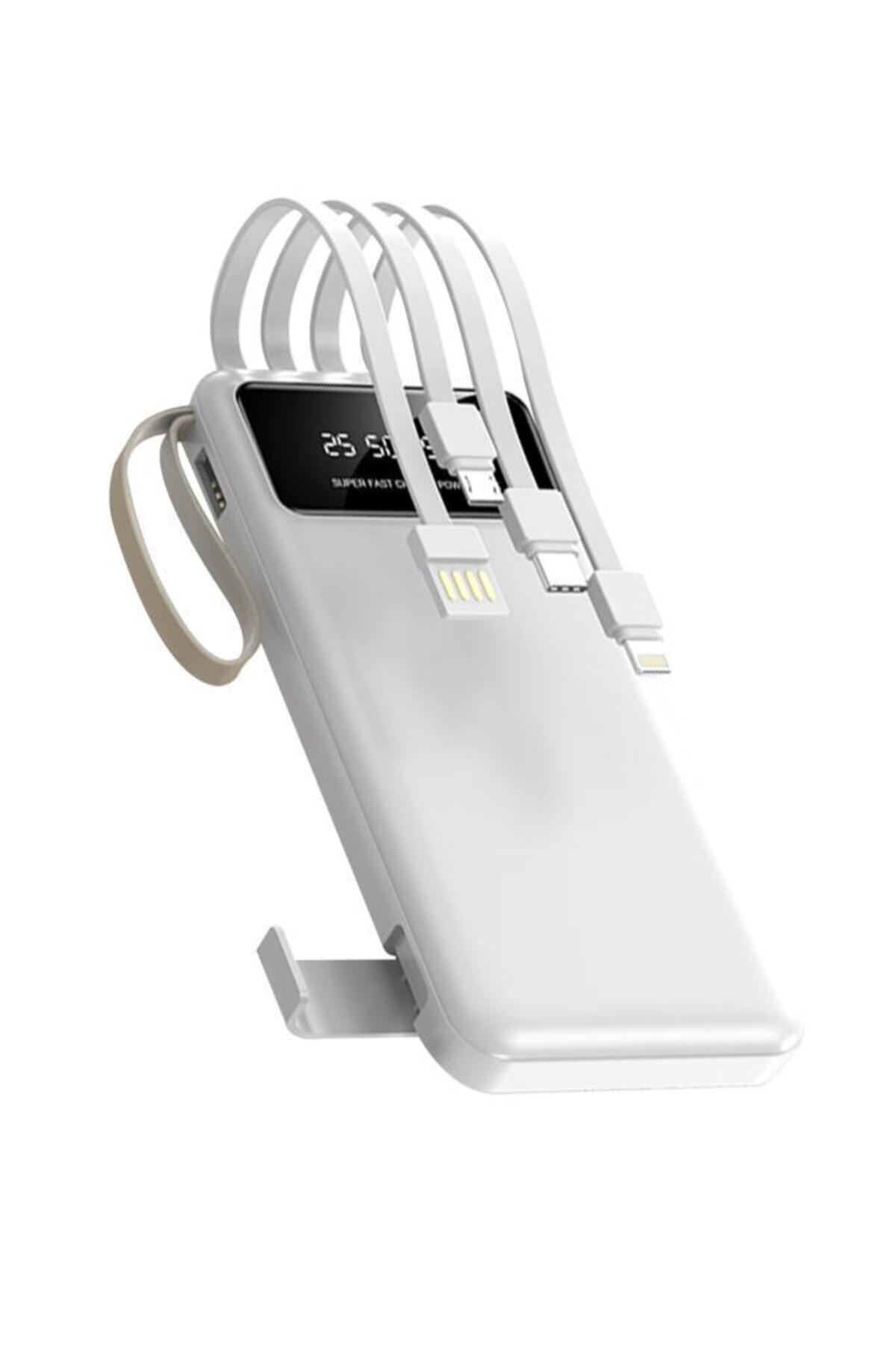 Torima Powerbank Dijital Göstergeli Kablolu 4 Çıkışlı 10.000 Mah Taşınabilir Şarj Aleti TRM1011 Siyah - Görsel 3