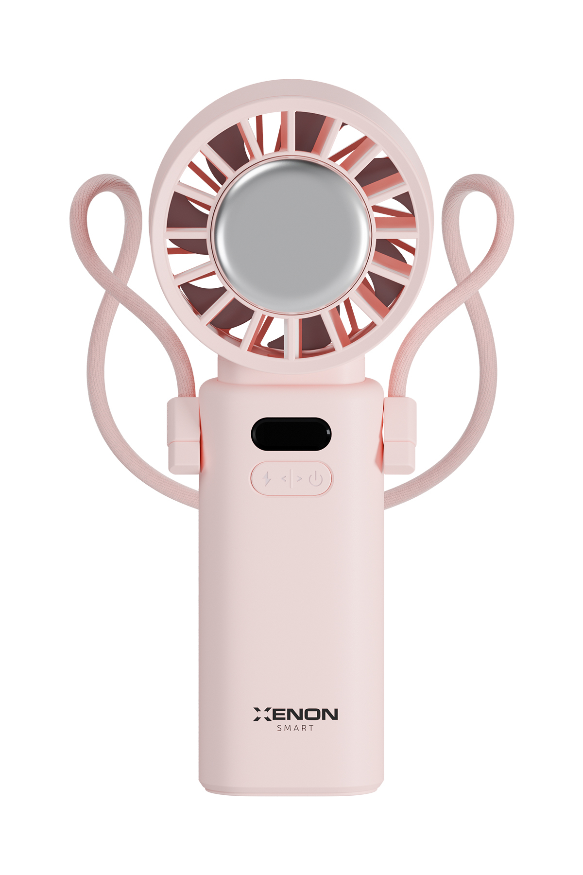 Xenon Smart Peltier Buz Soğutmalı El Vantilatörü | 100 Kademe, 3600mAh, 8300 RPM, USB-C, Askılı (Pembe-X6111)