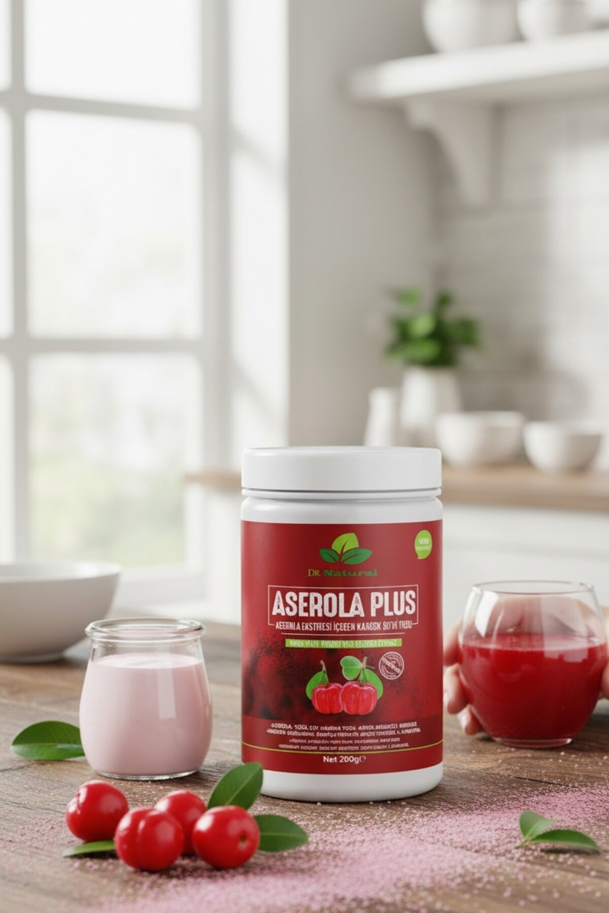 DRNATURAL Aserola Plus Barbados Kirazı Ekstresi İçeren Karışık Bitki Tozu - Görsel 3