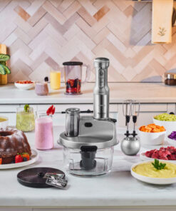 Karaca Mastermaid Prosteel Cam Mutfak Robotu Uzun Blender Ayaklı 6 Bıçaklı 2500 W Galaxy Grey - Görsel 3