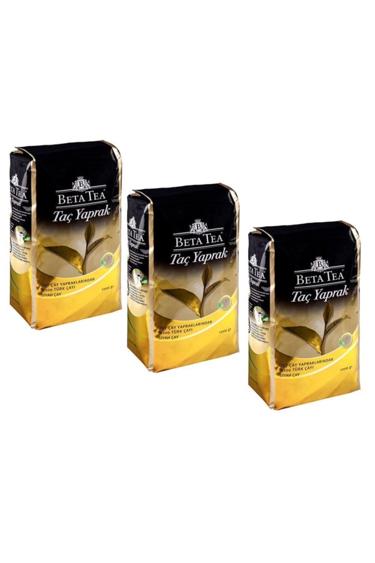 Beta Tea Beta Taç Yaprak Türk Çayı 1000 gr X 3 Adet