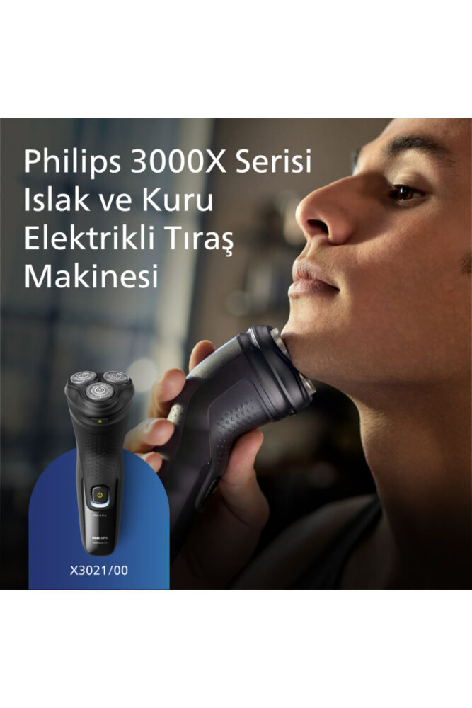 Philips 3000xserisi Tıraş Makinesi X3021/00,sinekkaydı Tıraş,ıslak Ve Kuru Kullanım,hassas Düzeltici - Görsel 2