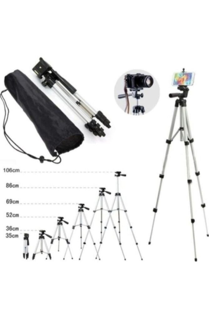 Miomi Tripod Profesyonel Fotoğraf Video Çekimi Kumandalı 106 Cm Tripod Telefon Tutucu - Görsel 3