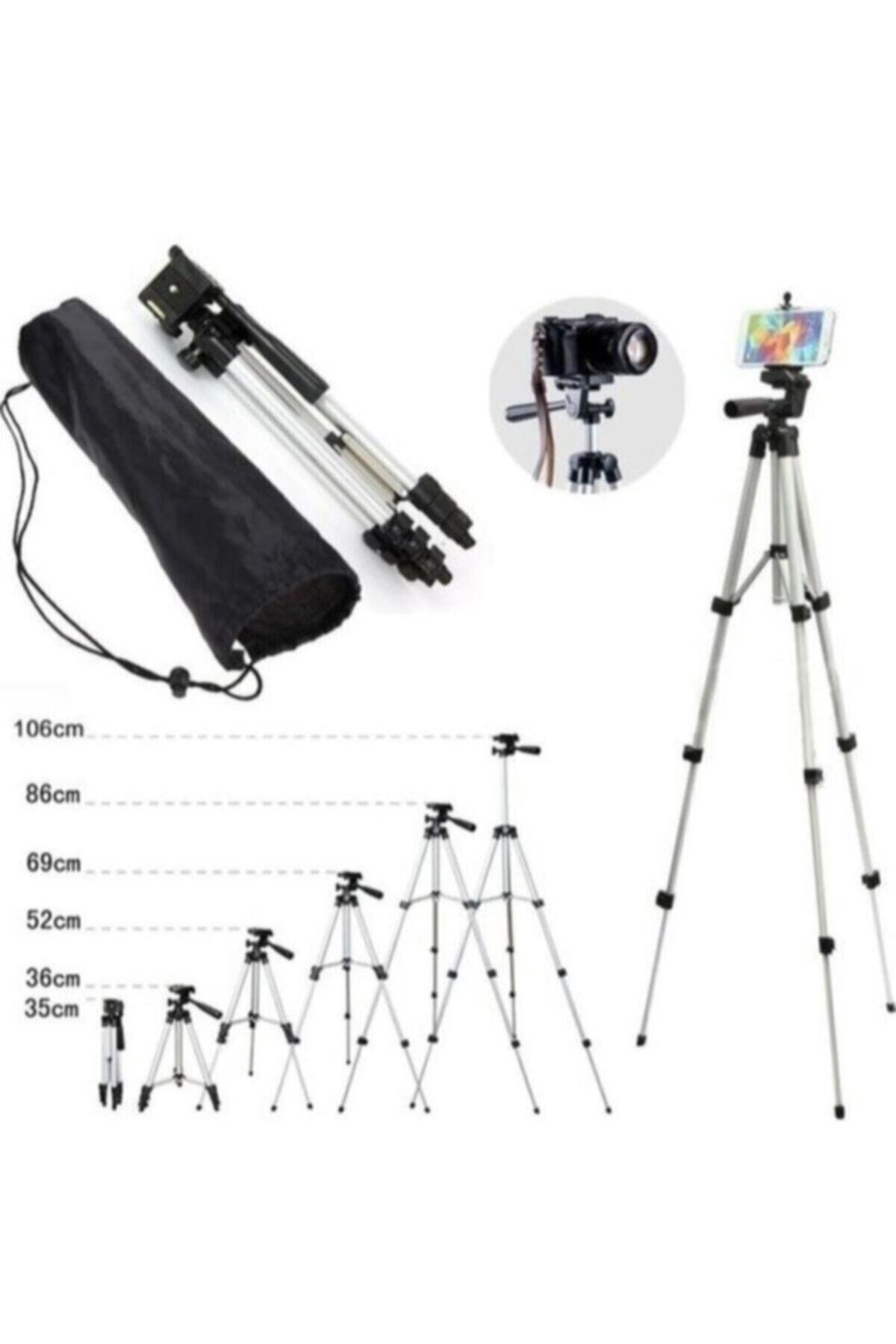 Miomi Tripod Profesyonel Fotoğraf Video Çekimi Kumandalı 106 Cm Tripod Telefon Tutucu - Görsel 3