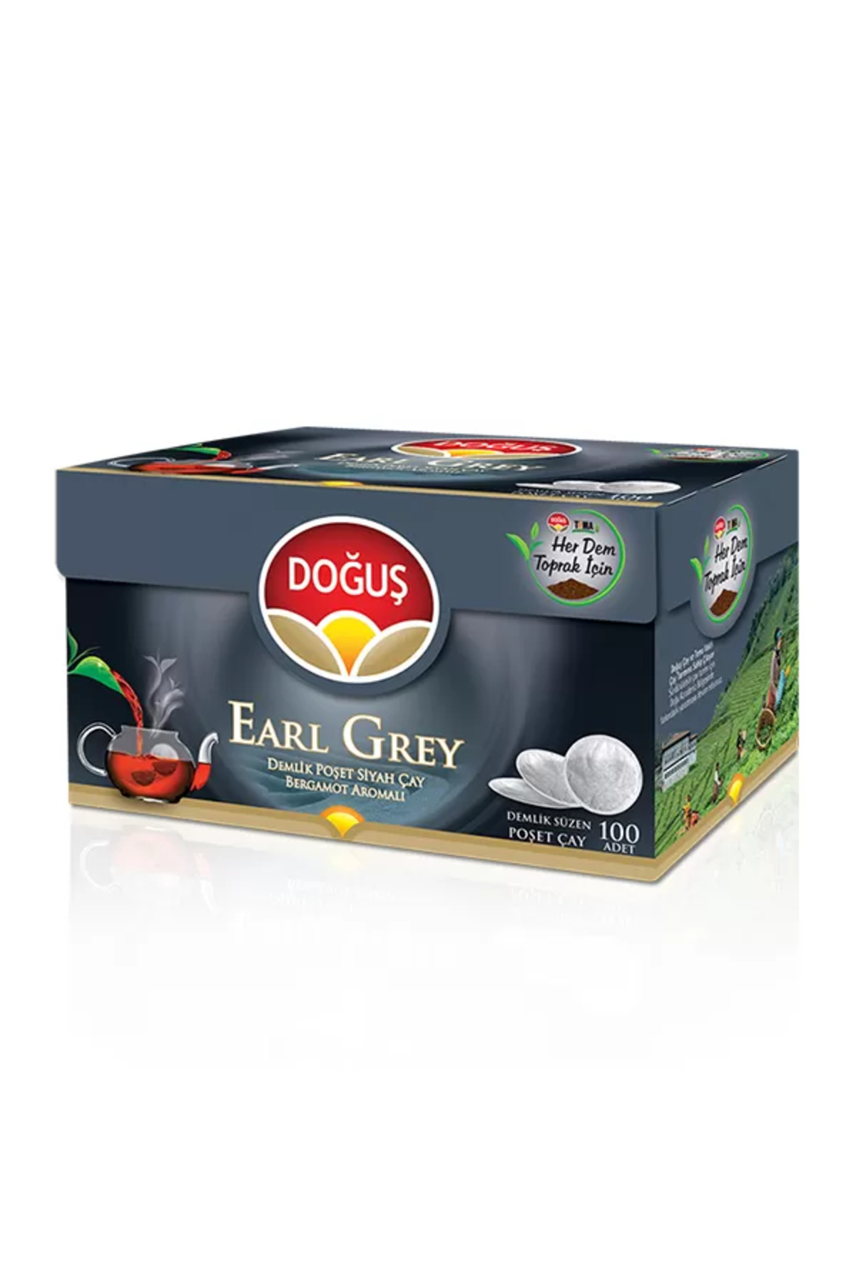 Doğuş Earl Grey Demlik Poşet Çay Bergamotlu 3.2 g x 100 Adet