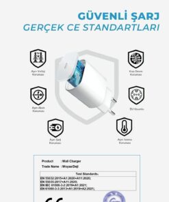 Woyax By Deji Iphone 8 X Xs Xr 11 12 13 14 / Pro Max Mini Plus Cihazları Hızlı Şarj Aleti 20w Lightning - Görsel 3
