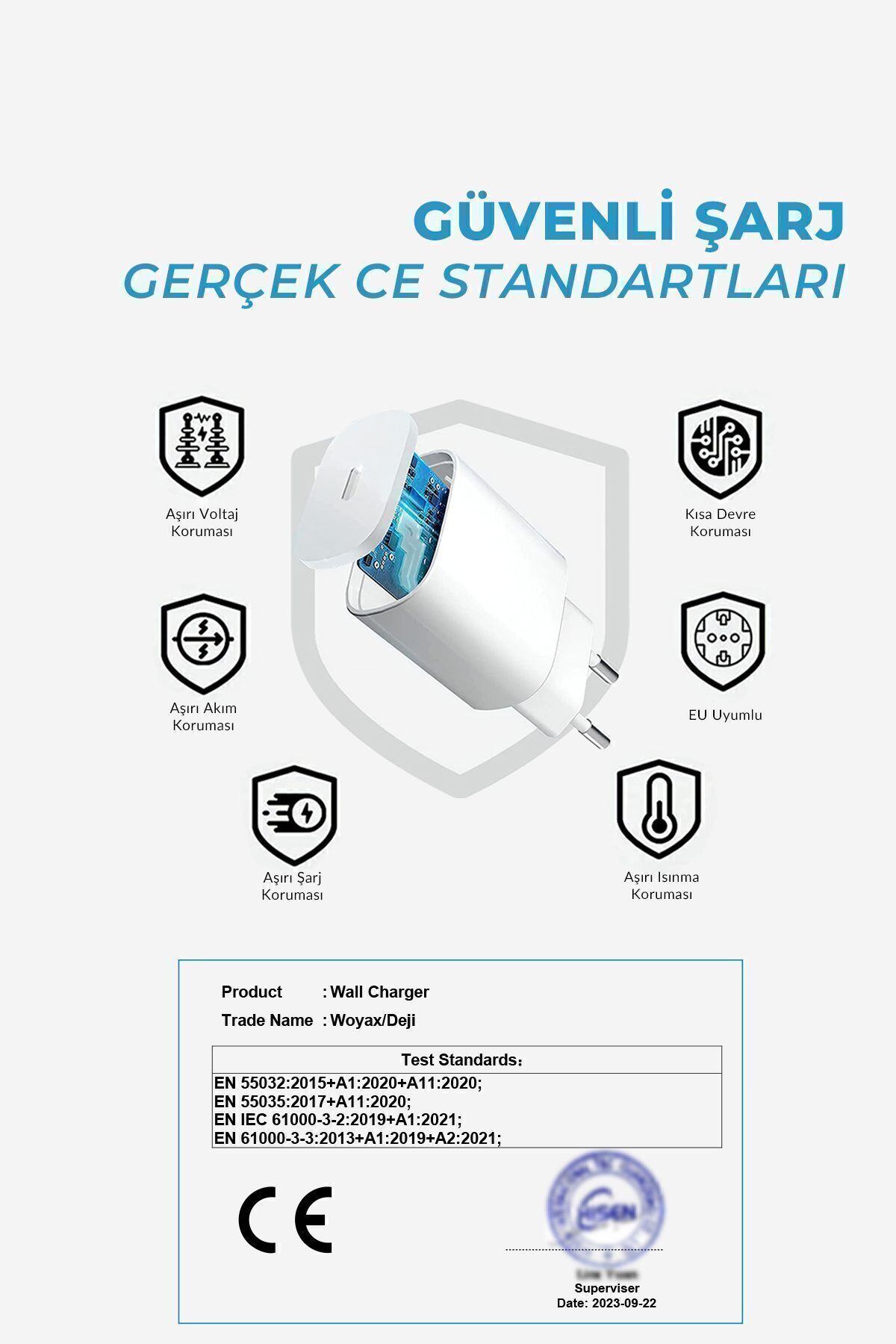 Woyax By Deji Iphone 8 X Xs Xr 11 12 13 14 / Pro Max Mini Plus Cihazları Hızlı Şarj Aleti 20w Lightning - Görsel 3