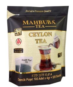 Mahbuba Std 2575 Ithal Seylan Sri Lanka Ceylon Kaçak Demlik Poşet Siyah Yaprak Çayı 105x4gr
