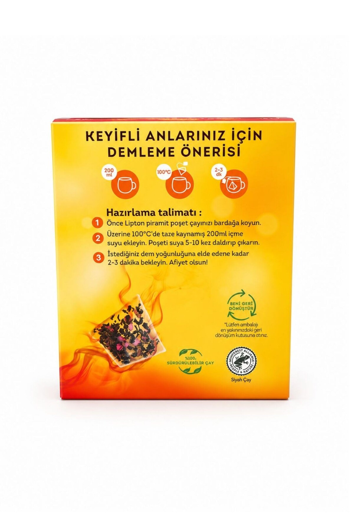 Lipton Kırmızı Meyve Rüyası Çilek Aromalı 15'li Piramit Poşet Çay - Görsel 3