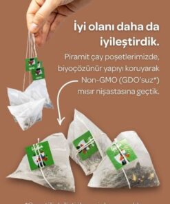 LAZİKA Hisli Harman Canfeza (Beije Çayı) 18'li PLA Poşet - Kırmızı Ginseng, Kakao, Hibiskus - Görsel 2