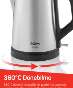 Arzum AR3129 Deminde Çay Makinesi 1800W, 1 L Demlik Kapasitesi, Inox - Görsel 3