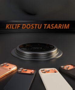 EVAX [Metal] iPhone 17 Pro Max / 17 Pro Uyumlu Kozmik Turuncu Metal Çerçeveli Cam Kamera Lens Koruyucu - Görsel 3