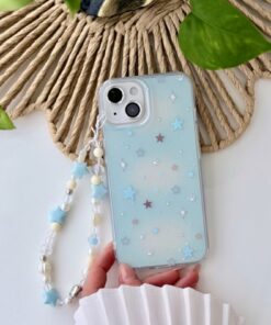 Go Aksesuar Iphone 15 - 14 VE 13 Uyumlu Charm YIldız Tasarımlı Esnek Silikon Kılıf