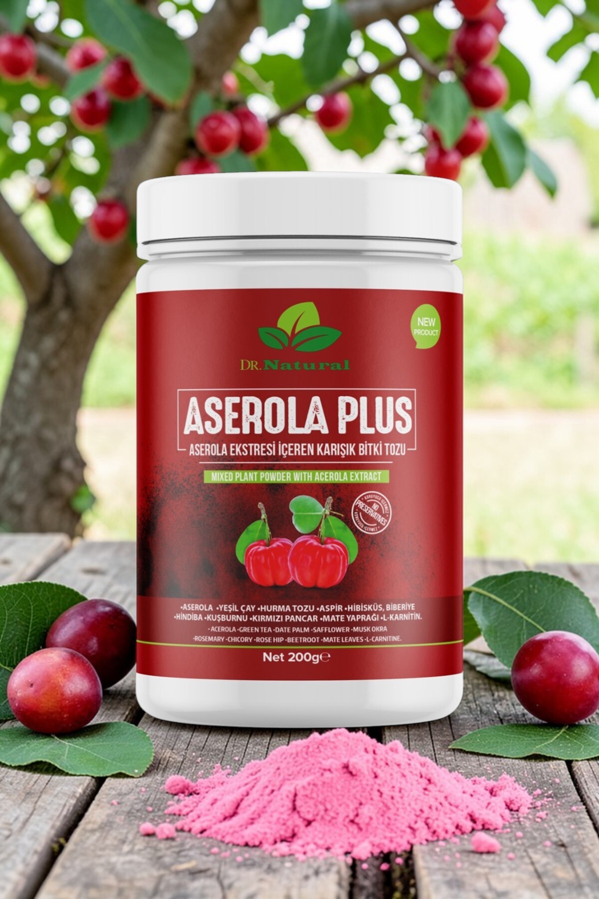 DRNATURAL 4 Adet Aserola Plus Barbados Kirazı Ekstresi İçeren Karışık Bitki Tozu - Görsel 3