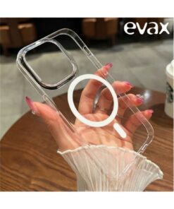 EVAX [Mika Magsafe] iPhone 15 Uyumlu Şeffaf Sert Mika SARARMAZ Magsafe İnce Fit Kılıf - Görsel 3