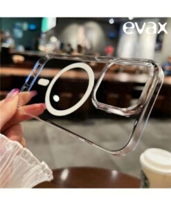 Alternative view of EVAX [Mika Magsafe] iPhone 15 Uyumlu Şeffaf Sert Mika SARARMAZ Magsafe İnce Fit Kılıf