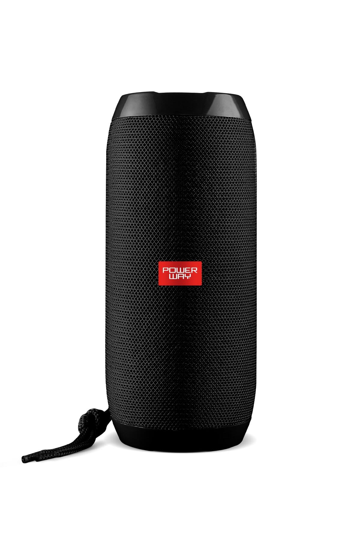 Powerway Wrx01 90 Db Sd Kart Aux Usb Girişli Siyah Kablosuz Bluetooth Speaker Hoparlör Ses Bombası Fm Radyo