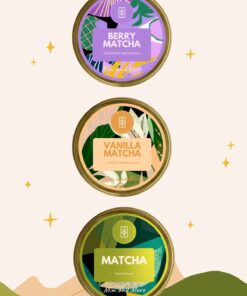Mim and More Matcha Detox Set - Pure, Vanilla, Berry Matcha, 3x25 gr