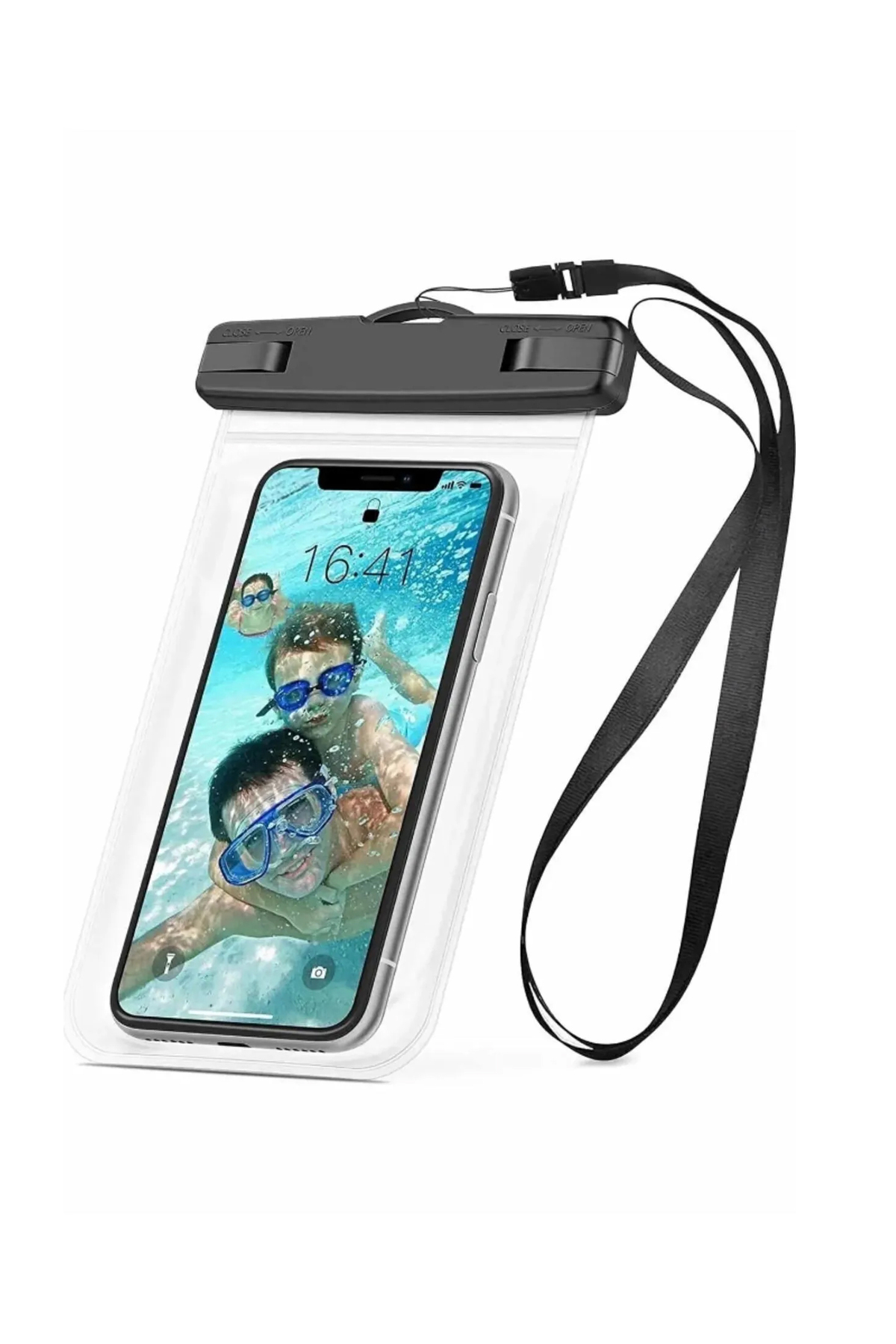 Powerfox Tüm Telefonlara Uyumlu Yağmur Su Geçirmez WaterProof Deniz Havuz Altı Telefon Kılıfı