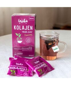 LAZİKA Kolajenli Yeşil Çay - (Cilt Ve Eklem Sağlığını Destekler) 18 adet PLA Piramit Poşet