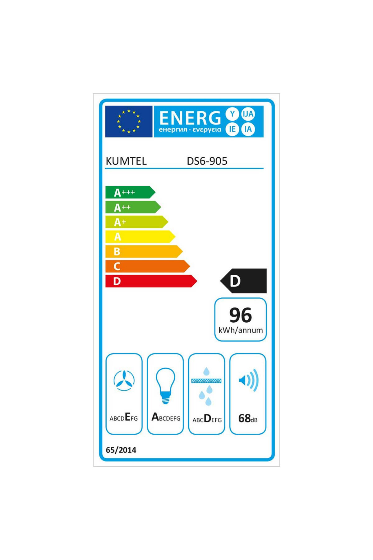 KUMTEL DS6-905W Sürgülü Aspiratör - Beyaz - Görsel 3