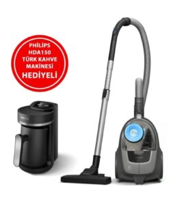 Philips BXA0058/00 XB2142/10 Toz Torbasız Süpürge + HDA150/161 Türk Kahve Makinesi Set