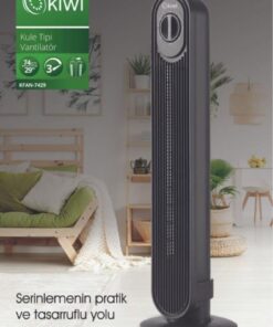 Kiwi Kfan-7429 Ayarlanabilir Hızlı 80° Salınım Fonksiyonlu Kule Tipi Vantilatör - Görsel 3