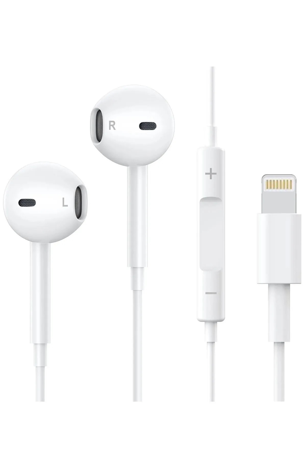 KTR TECH iPhone 7/8/8Plus/X/Xr/Xs/XsMax/11/12/13/14 Pro Max Uyumlu Mikrofonlu Beyaz
