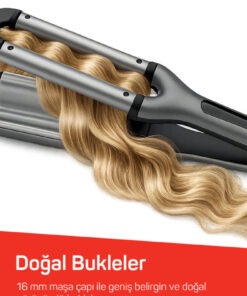 Arzum AR5079 Trendcare Seramik Saç Maşası 16 mm, 9 Kademeli Isı Ayarlı Wag Maşa, Antrasit - Görsel 3