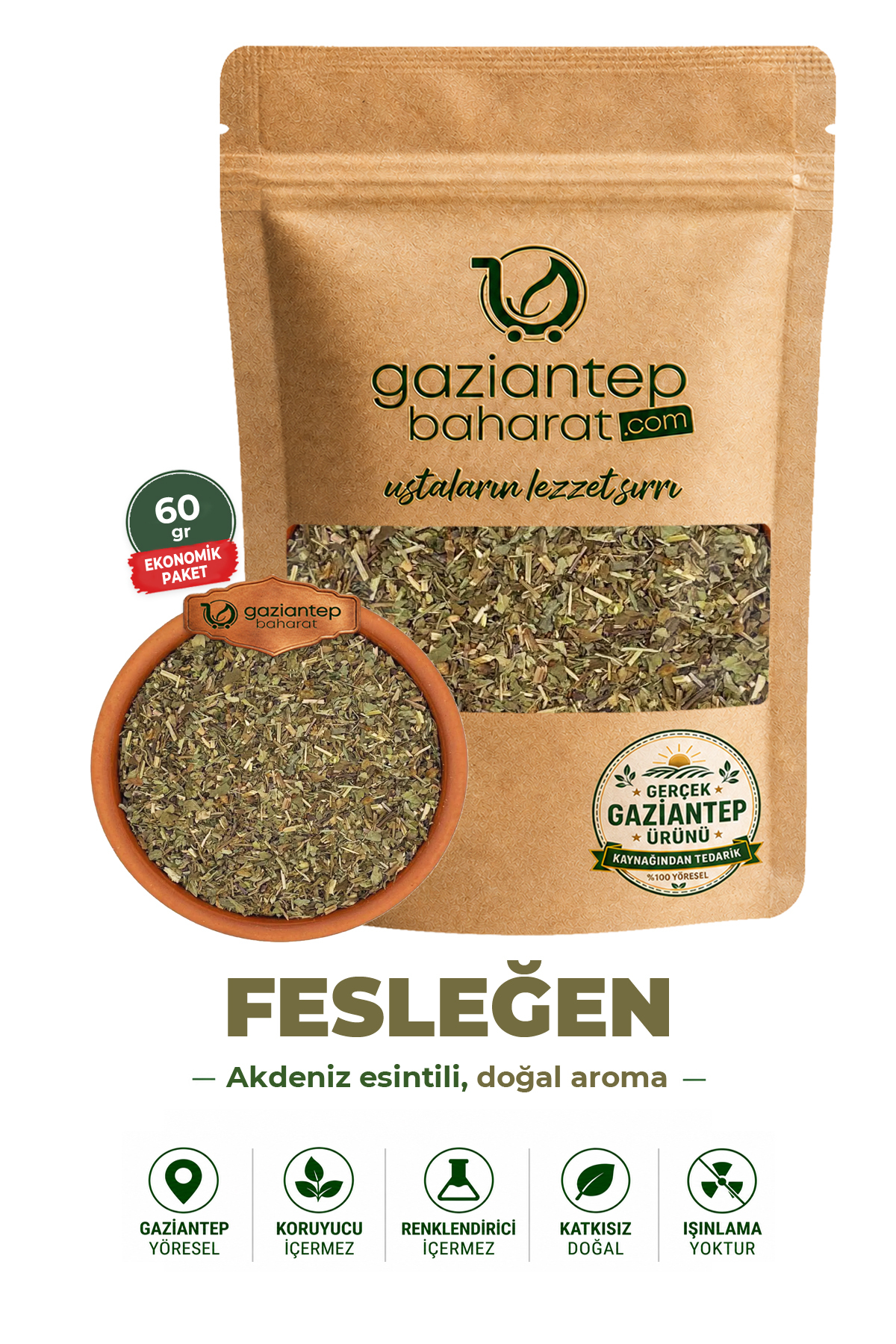 Gaziantep Baharat Fesleğen 60 gr