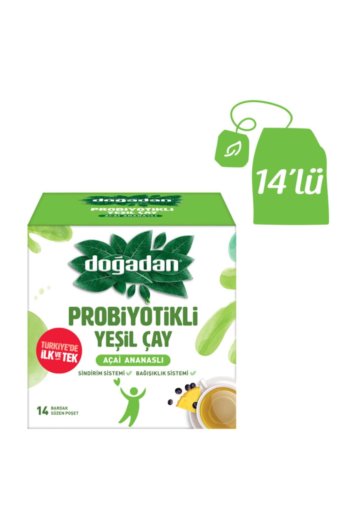 Doğadan Sınırlı Üretim Probiyotikli Yeşil Çay 14'lü 23,8 G
