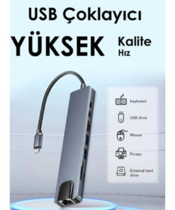 Alternative view of Golden Tech Macbook Pro Air Uyumlu Usb Type-c 8 Hub Dönüştürücü Çevirici Çoklayıcı Usb Hdmı Micro Sd 8in1