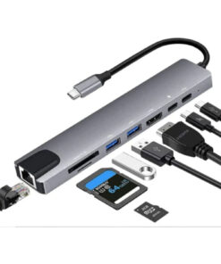 Golden Tech Macbook Pro Air Uyumlu Usb Type-c 8 Hub Dönüştürücü Çevirici Çoklayıcı Usb Hdmı Micro Sd 8in1
