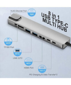 Golden Tech Macbook Pro Air Uyumlu Usb Type-c 8 Hub Dönüştürücü Çevirici Çoklayıcı Usb Hdmı Micro Sd 8in1 - Görsel 3