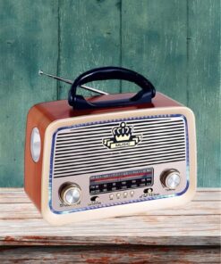 Sunask Sn-301 Bluetooth’lu Ledli Nostaljik Görünümlü Müzik Kutusu Usb Sd Kart Radyo Mp3 Çalar El Feneri - Görsel 3