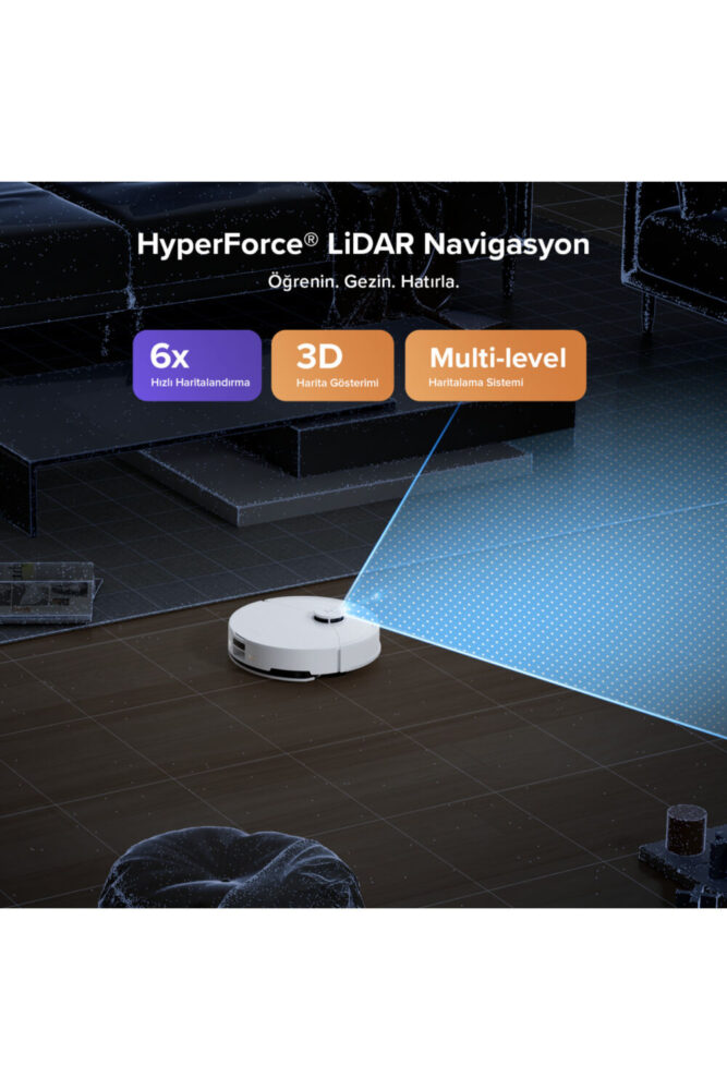 Roborock S8 Pro Plus Akıllı Beyaz Robot Süpürge 10.000 HyperForce Emiş Gücü - Görsel 2