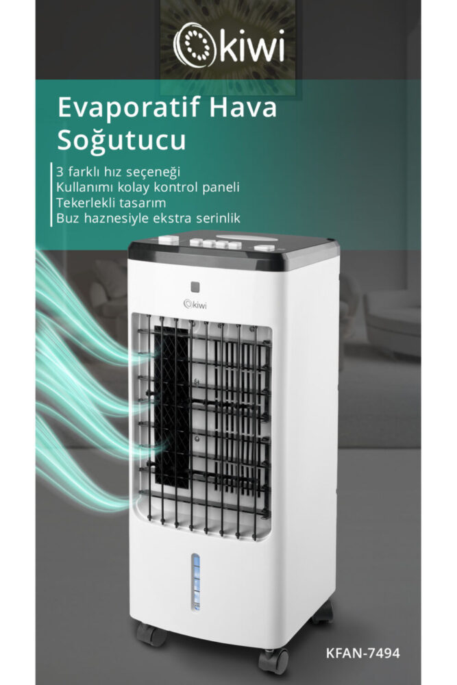 Kiwi Kfan-7494 3'ü 1 Arada Hava Temizleyici, Nemlendirici Portatif Hava Soğutucu 60 Watt - Görsel 2