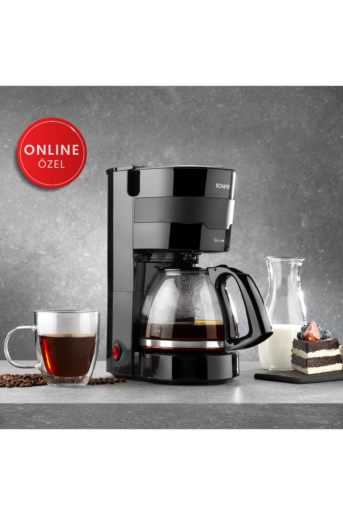 Schafer Robusta Filtre Kahve Makinesi-Siyah - Görsel 3