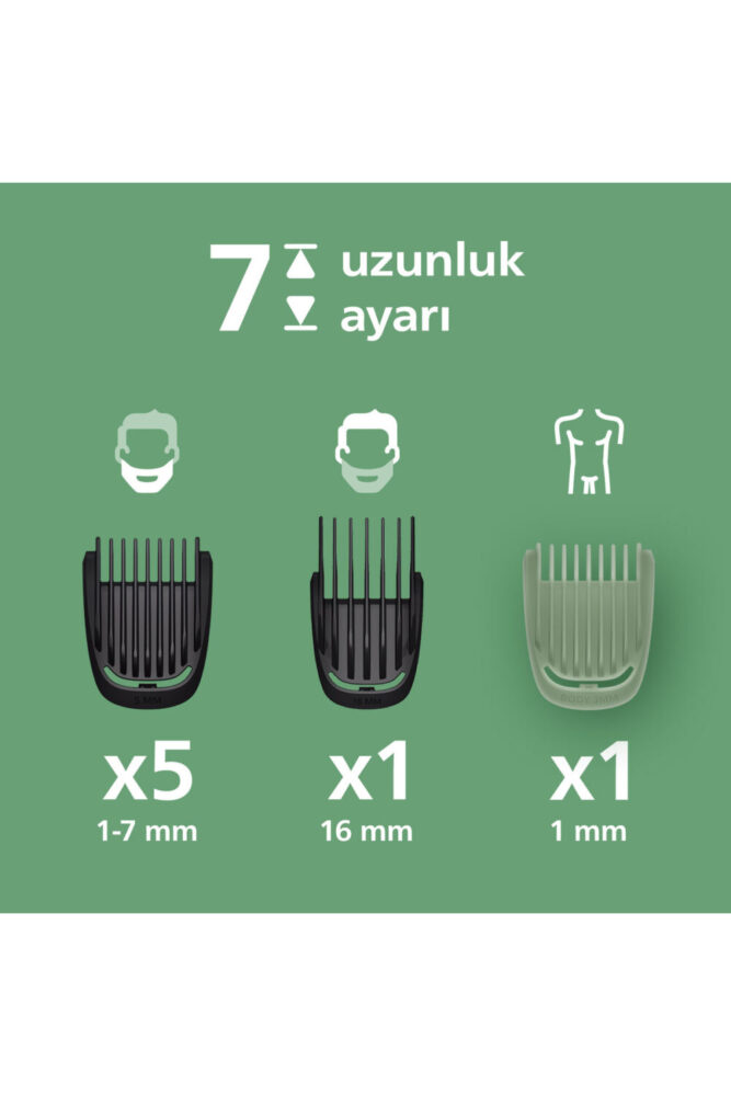 Philips 5000 Serisi 10in1, Erkek Bakım Seti, Yüz/Saç/Vücut Tıraş Makinesi, Islak /Kuru Kullanım, MG5922/15 - Görsel 3