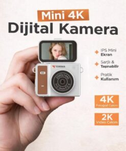 Alternative view of Torima Mini Dijital Kamera 2K Flip Ekranlı Selfie Video Vlog Kamerası CMR46 Kahverengi