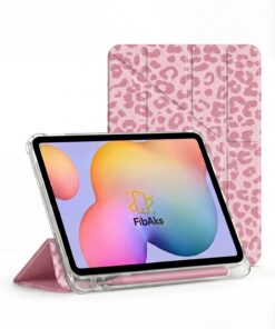 Fibaks iPad 11 A16 2025 10. Nesil 10.9 Kılıf Katlanır Kalem Bölmeli Yatay ve Dikey Standlı Uyku Modu Leopar