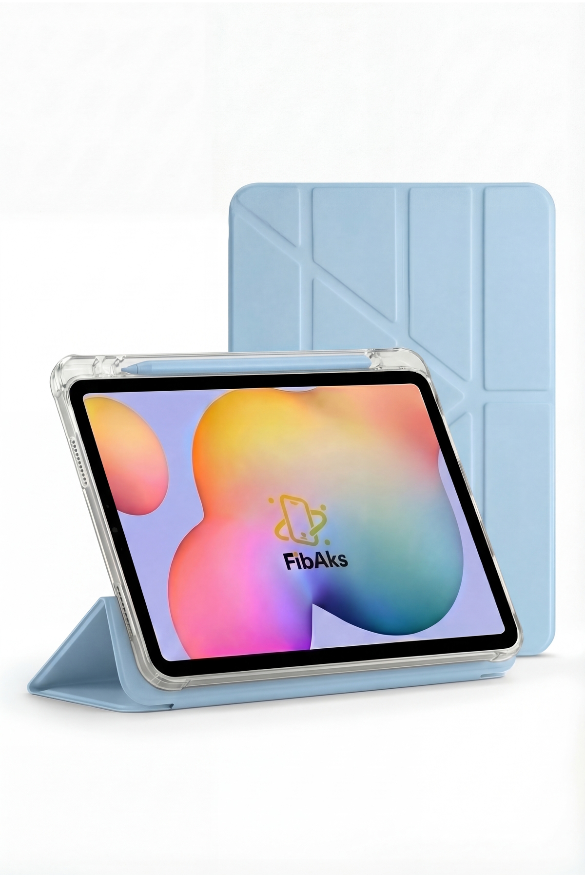 Fibaks iPad 11 A16 2025 10. Nesil 10.9 Kılıf Katlanır Kalem Bölmeli Yatay ve Dikey Standlı Uyku Modu Leopar - Görsel 3
