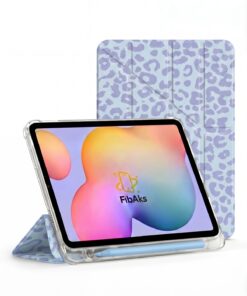 Alternative view of Fibaks iPad 11 A16 2025 10. Nesil 10.9 Kılıf Katlanır Kalem Bölmeli Yatay ve Dikey Standlı Uyku Modu Leopar