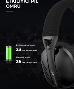 Havit Gamenote Fuxi-H3 Gaming Oyuncu Mikrofonlu Kulaklığı 7.1 - 4 Modlu (BT, 2.4Ghz, Type-C, 3.5mm) Beyaz - Görsel 3