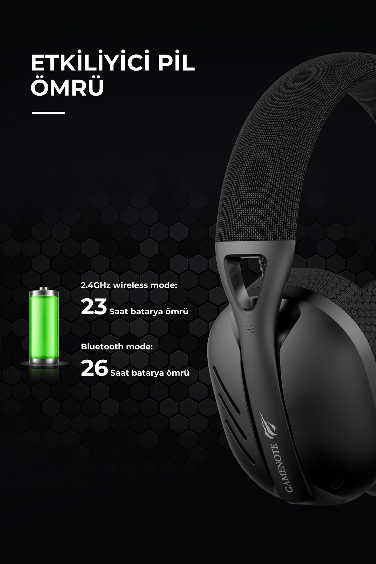 Havit Gamenote Fuxi-H3 Gaming Oyuncu Mikrofonlu Kulaklığı 7.1 - 4 Modlu (BT, 2.4Ghz, Type-C, 3.5mm) Beyaz - Görsel 3